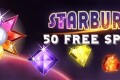 50 Free Spins  Starburst